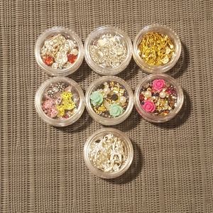 Custom Nail Art: 3D Charm & Rhinestone Sets